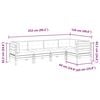vidaXL 5 Piece Garden Sofa Set with Cushions Wax Brown Solid Wood Pine