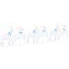 vidaXL LED Reindeers 6 pcs White Fabric