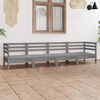 vidaXL 4 Piece Garden Lounge Set Grey Solid Pinewood