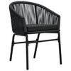 vidaXL 9 Piece Garden Dining Set Black