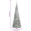 vidaXL Artificial Christmas Tree Pop-up Flocked Snow 100 LEDs 150 cm
