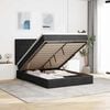 vidaXL Ottoman Bed with Mattresses Black Double Velvet