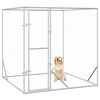 vidaXL Outdoor Dog Kennel Silver 2x2x2 m Galvanised Steel
