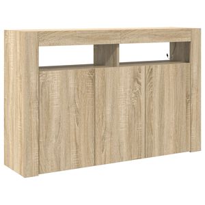 vidaXL Sideboard Sonoma Oak 116 x 30 x 75 cm Engineered Wood