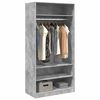 vidaXL Wardrobe Concrete Grey 100x50x200 cm Engineered Wood