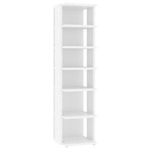 vidaXL Shoe Cabinet | White | Engineered wood | Tall and narrow | Shoe Cabinet