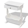 vidaXL Magazine Rack | White | MDF and Solid Fir Wood | Small | Magazine Rack