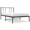 vidaXL Metal Bed Frame without Mattress with Headboard Black 90x190cm
