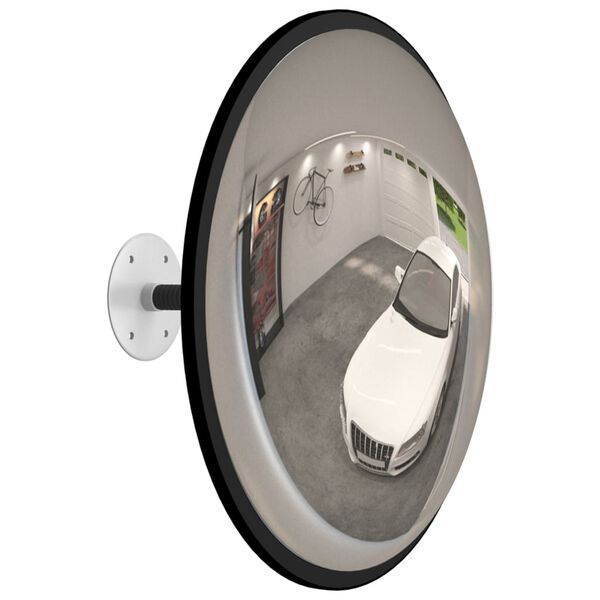 vidaXL Indoor Convex Traffic Mirror Black Ø40 cm Acrylic
