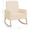 vidaXL Rocking Chair Cream Fabric