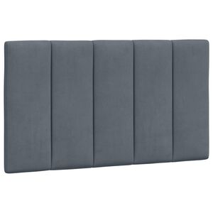 vidaXL Headboard Cushion "Hanko" Dark Grey 90 cm Velvet