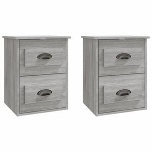 vidaXL Wall-mounted Bedside Cabinets 2 pcs Grey Sonoma 41.5x36x53cm
