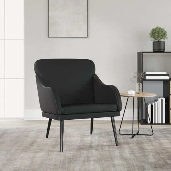 vidaXL Armchair Black 63x76x80 cm Faux Leather