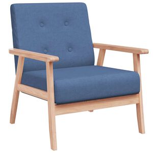 vidaXL Armchair Blue Fabric
