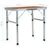 vidaXL Folding Camping Table Aluminium 60x45 cm