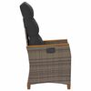vidaXL Reclining Garden Chair Grey and Navy Blue 64 x 57.5 x 112 cm