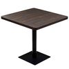 vidaXL Bistro Table | Dark Ash | MDF and Steel | 80x80x75 cm | Simple