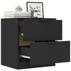 vidaXL Bedside Cabinet Black Engineered Wood