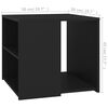 vidaXL Side Table Black 50x50x45 cm Engineered Wood