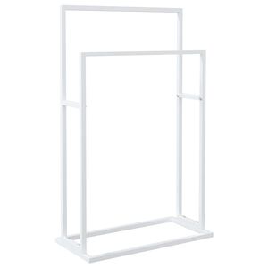 vidaXL Towel Rack | White | Iron | Industrial | Towel Rack | Rectangular