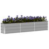 vidaXL Planter Light Grey 240 x 40 x 45 cm Steel
