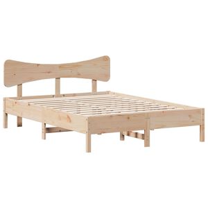 vidaXL Bed Frame without Mattress 135x190 cm Double Solid Wood Pine