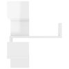 vidaXL Wall Corner Shelf High Gloss White 40x40x50 cm Engineered Wood