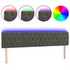 vidaXL LED Headboard Dark Grey 200 cm Velvet