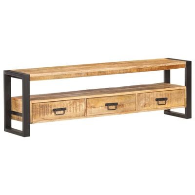 vidaXL TV Cabinet 150x30x45 cm Solid Rough Mango Wood