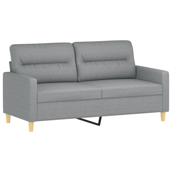 vidaXL 2-Seater Sofa Light Grey 140 cm Fabric