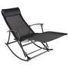 vidaXL Garden Rocking Chair Steel and Textilene Black