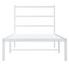 vidaXL Metal Bed Frame without Mattress with Headboard White 90x190cm