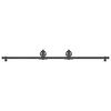 vidaXL Sliding Door Hardware Kit 200 cm Steel Black