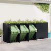vidaXL Wheelie Bin Storage for 5 Bins Black 340 x 77.5 x 121.5 cm