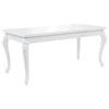 vidaXL Dining Table 179x89x81 cm High Gloss White