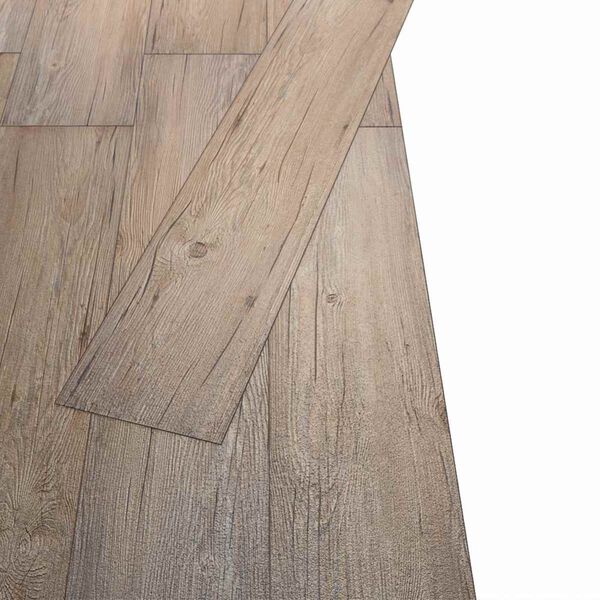 vidaXL Flooring Planks 18 pcs Brown 5.26 m&sup2; PVC
