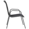 vidaXL Stackable Garden Chairs 4 pcs Steel and Textilene Black