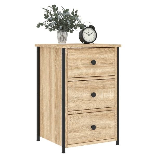 vidaXL Bedside Cabinet Sonoma Oak 40x36x60 cm Engineered Wood