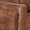 vidaXL Corner Sofa Fabric Brown