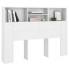 vidaXL Headboard Cabinet White 140x19x103.5 cm