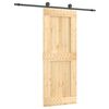 vidaXL Sliding Door with Hardware Set 80x210 cm Solid Wood Pine