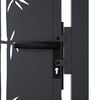 vidaXL Garden Gate Anthracite 100x125 cm Steel Bamboo Design