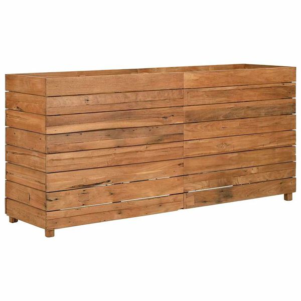 vidaXL Raised Bed 150x40x72 cm Recycled Teak Wood and Steel