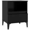 vidaXL Bedside Cabinets 2 pcs Black 40x35x50 cm