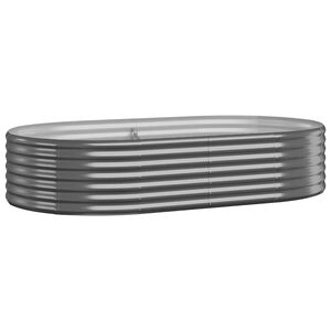 vidaXL Garden Raised Bed Galvanised Steel 175x100x36 cm Anthracite