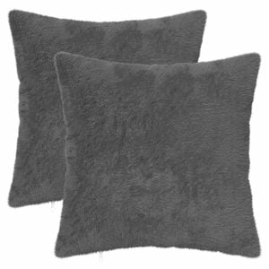vidaXL Cushion Cover 2 pcs HEERLEN Dark Grey 40 x 40 cm