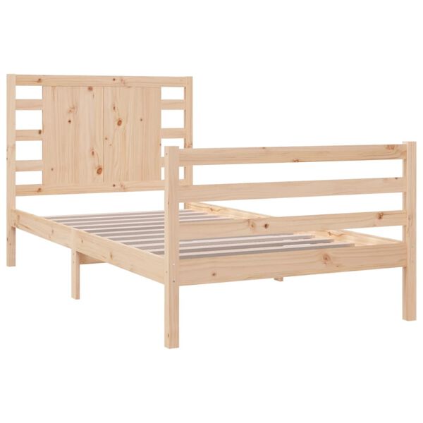 vidaXL Bed Frame without Mattress 90x190 cm Single Solid Wood Pine