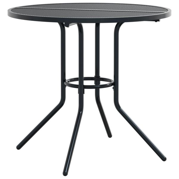 vidaXL Patio Table Round Anthracite Ø80x72.5 cm Powder-coated Steel