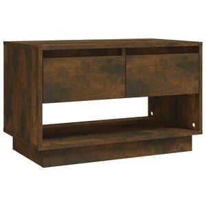 vidaXL TV Cabinet Smoked Oak 70x41x44 cm Engineered Wood