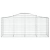 vidaXL Arched Gabion Baskets 14 pcs 200x50x80/100 cm Galvanised Iron